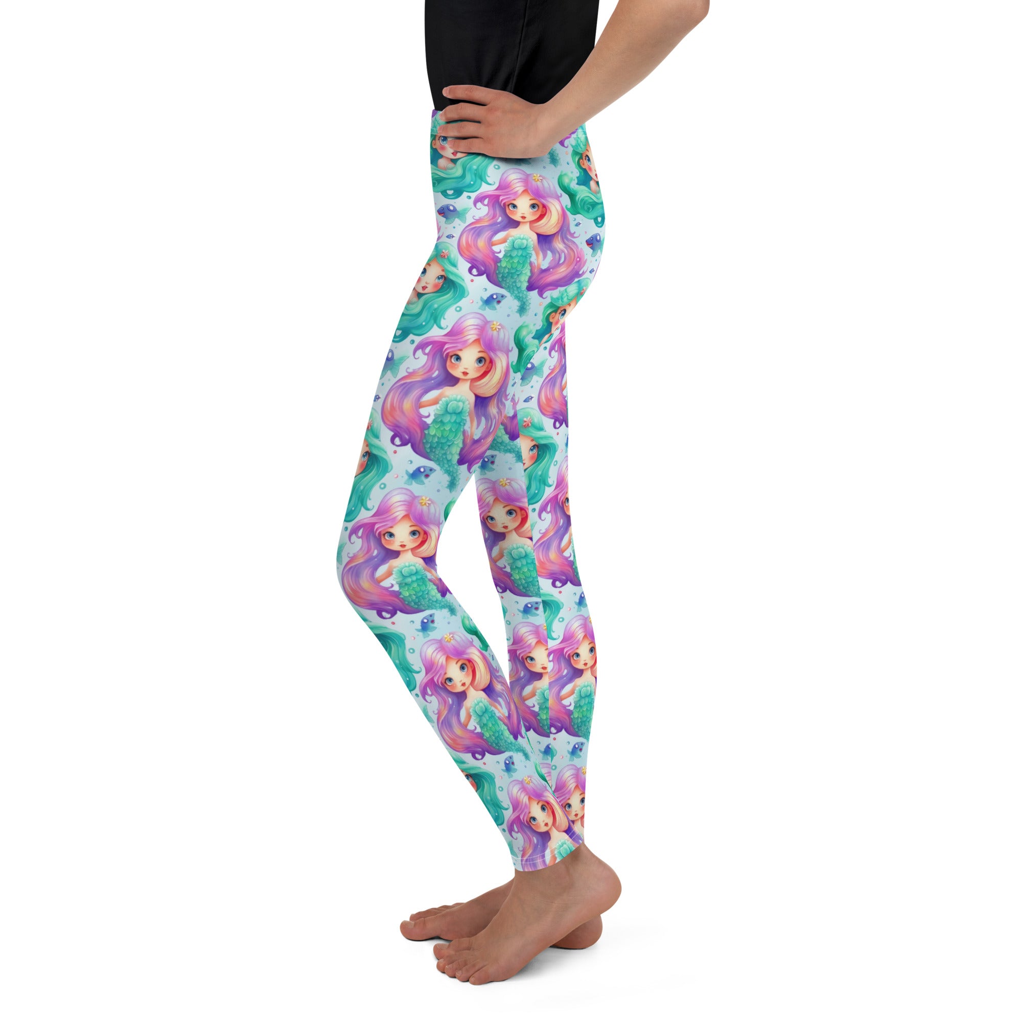 SHE REBEL - Mermaid Girl Leggings (Girls' Sizes 8 - 20)